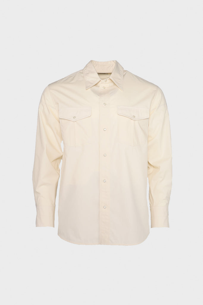 Lemaire - Western Shirt with Snaps - Cream - Canoe Club