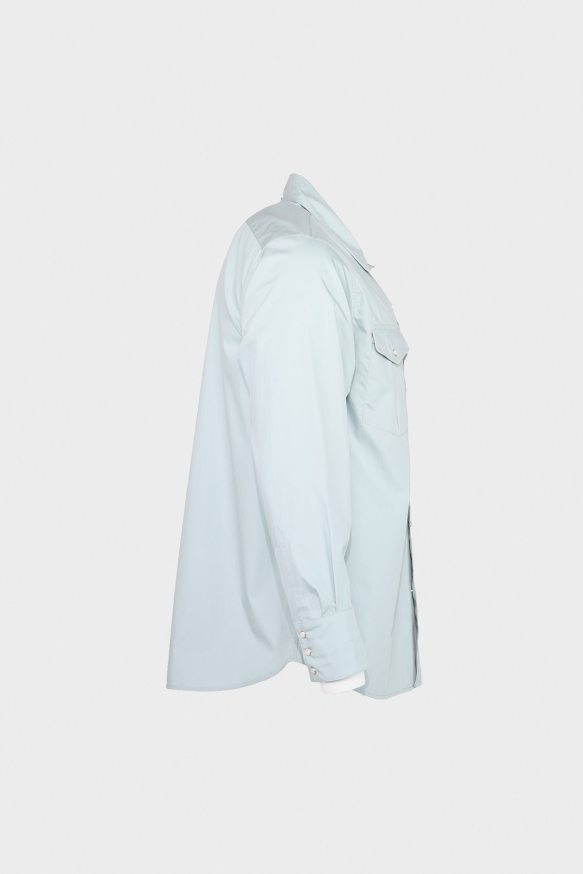Lemaire - Western Shirt with Snaps - Light Blue - Canoe Club