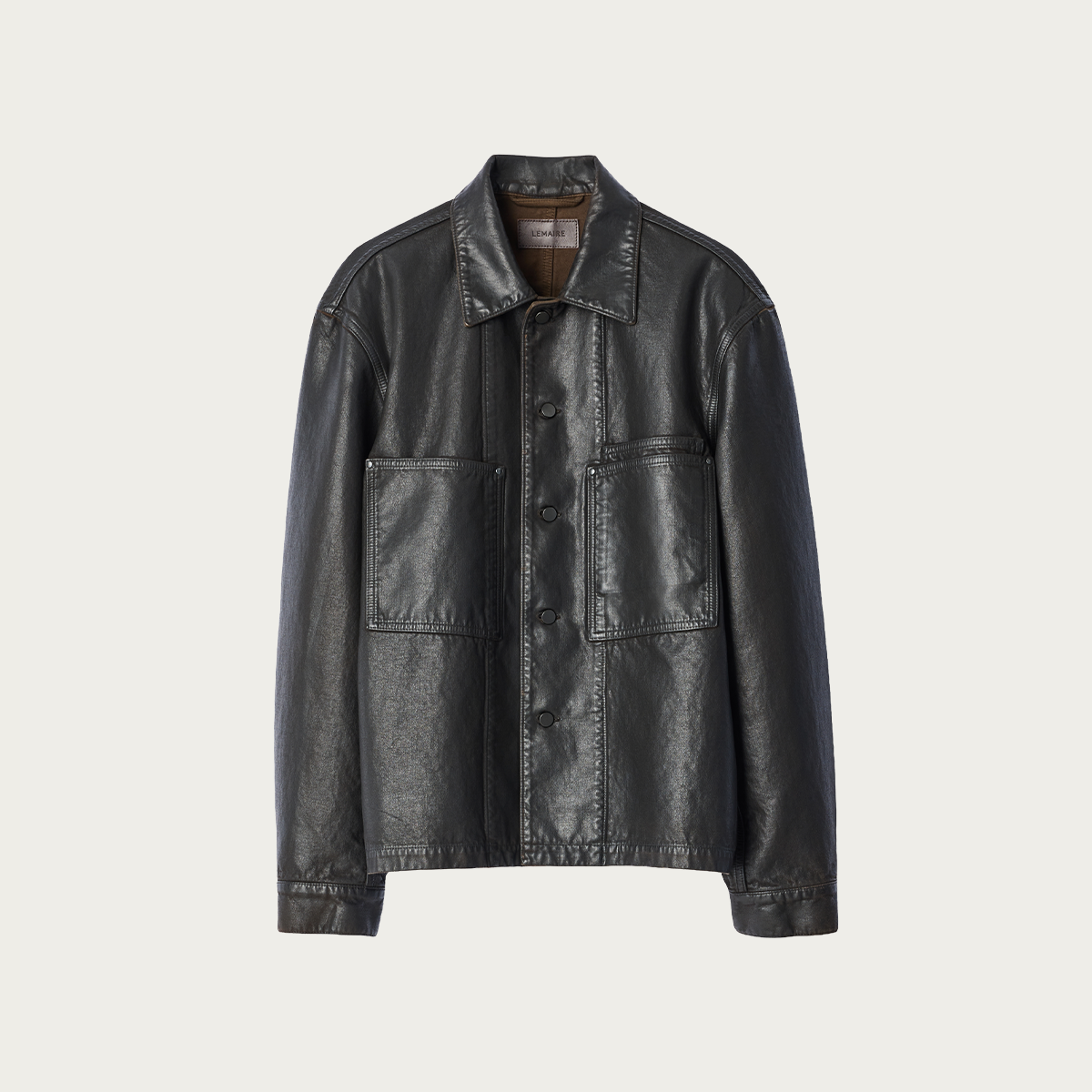 Lemaire Workwear Overshirt | Licorice | Canoe Club