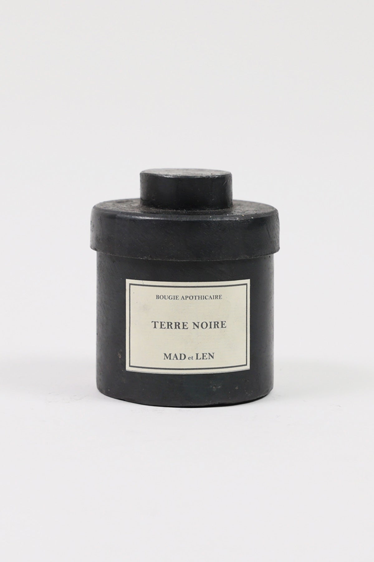 Mad et Len - Bougie Apothicaire Petite - WHITE WAX/TERRE NOIRE - Canoe Club