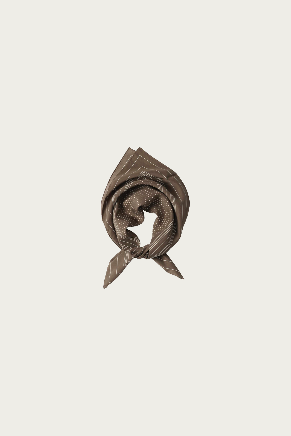 Margaret Howell - Irregular Border Scarf - Khaki/Off White Silk - Canoe Club