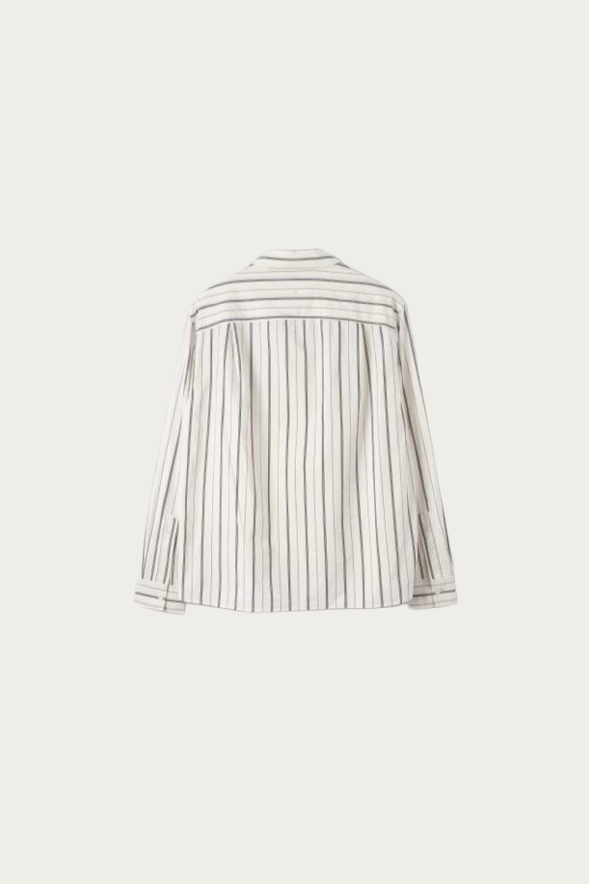 Margaret Howell - MHL Overall Shirt - Off White/Navy Odd Spaced Cotton Stripe - Canoe Club