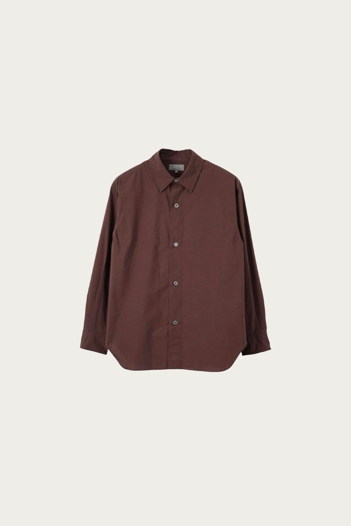 Margaret Howell - Relaxed Shirt - Mahogany Fine Count Cotton Poplin - Canoe Club