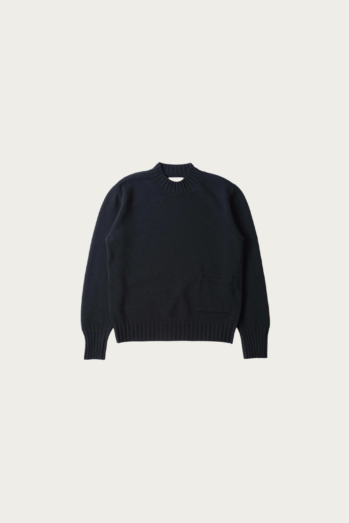 Margaret Howell - Single Pocket Crew - Ink Geelong Lambswool - Canoe Club
