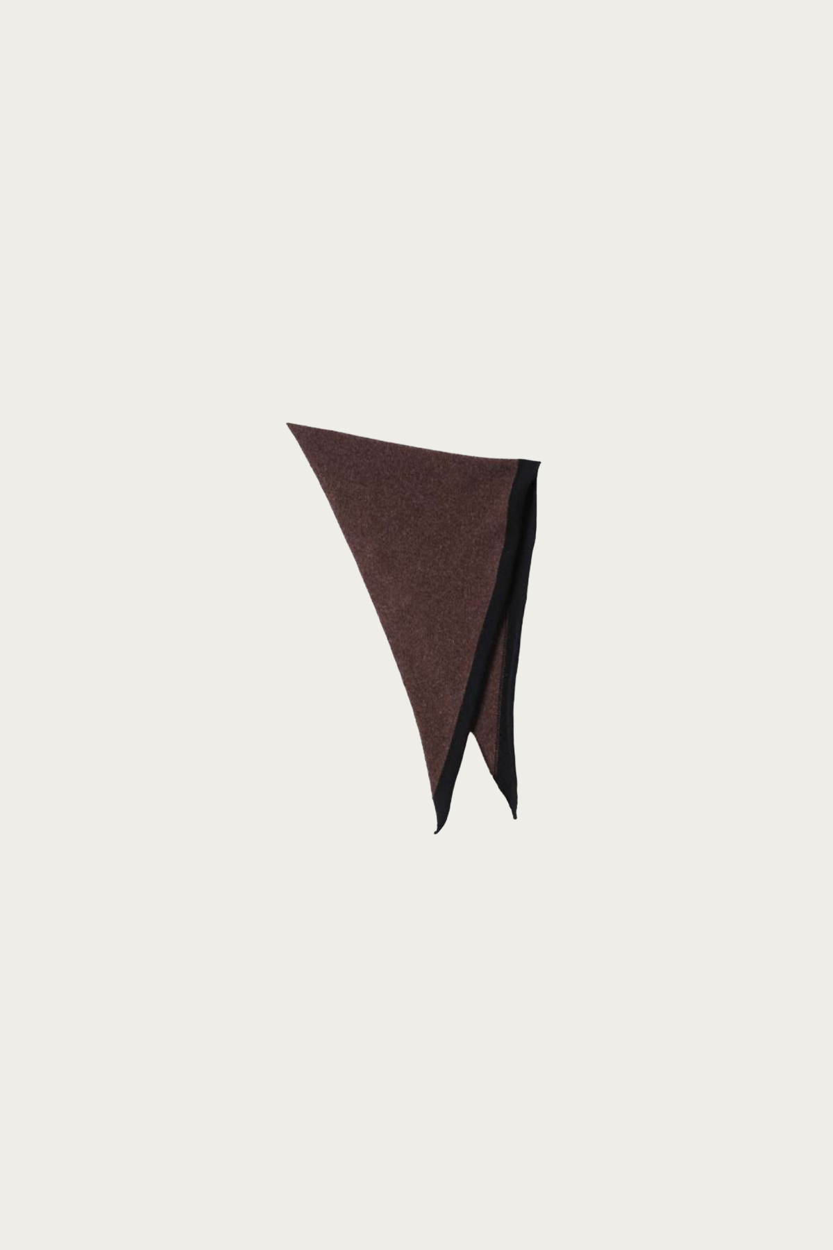 Margaret Howell - MHL Tipped Scout Scarf - Chocolate/Black Lambswool - Canoe Club