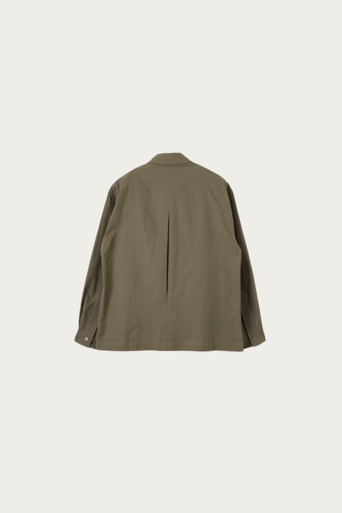 Margaret Howell - Two Pocket Shirt - Dark Khaki Yarn Dyed Cotton Twill - Canoe Club