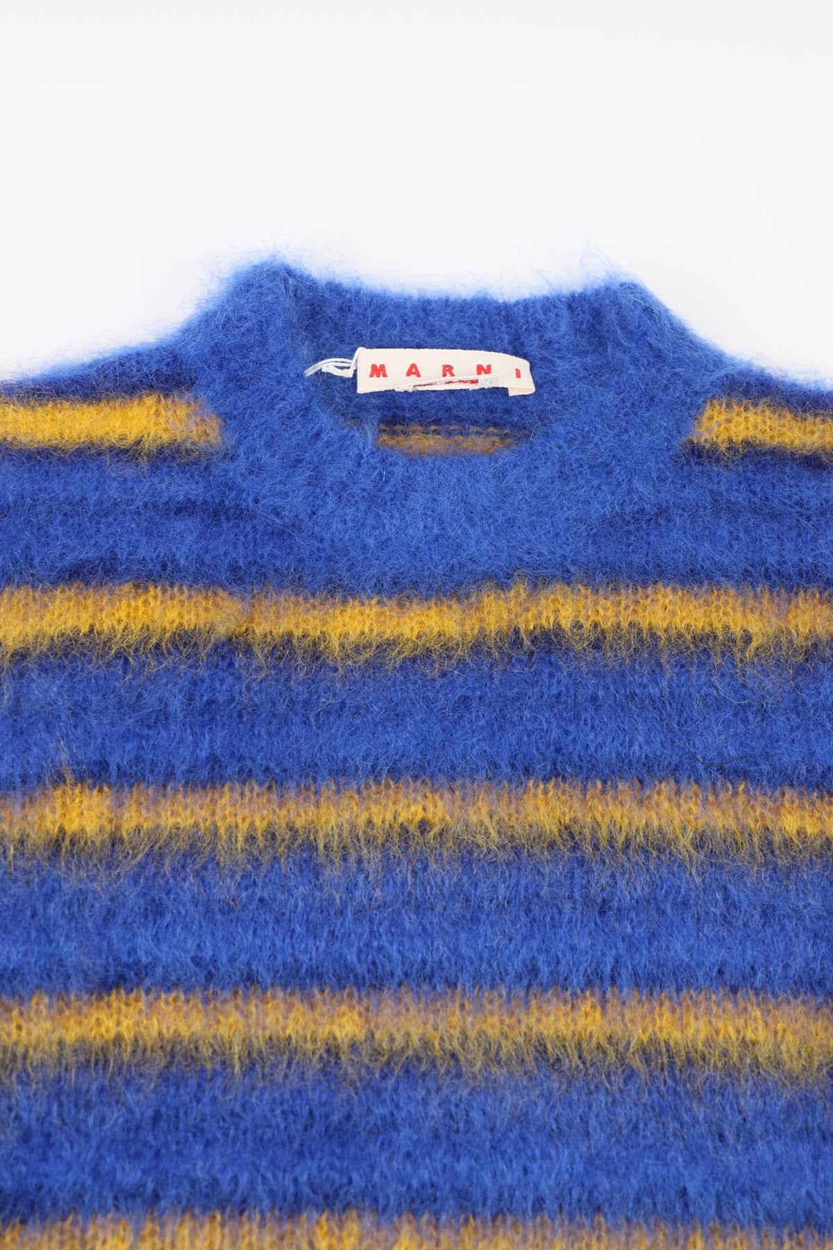 Marni - Blue Striped Mohair Jumper - Royal - Canoe Club
