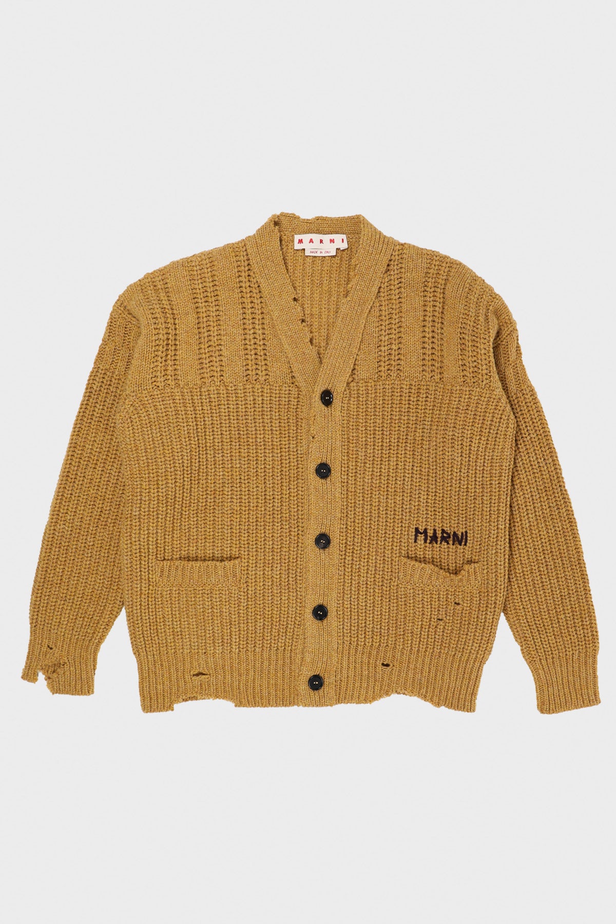Marni - Broken Fisherman Cardigan - Maize - Canoe Club