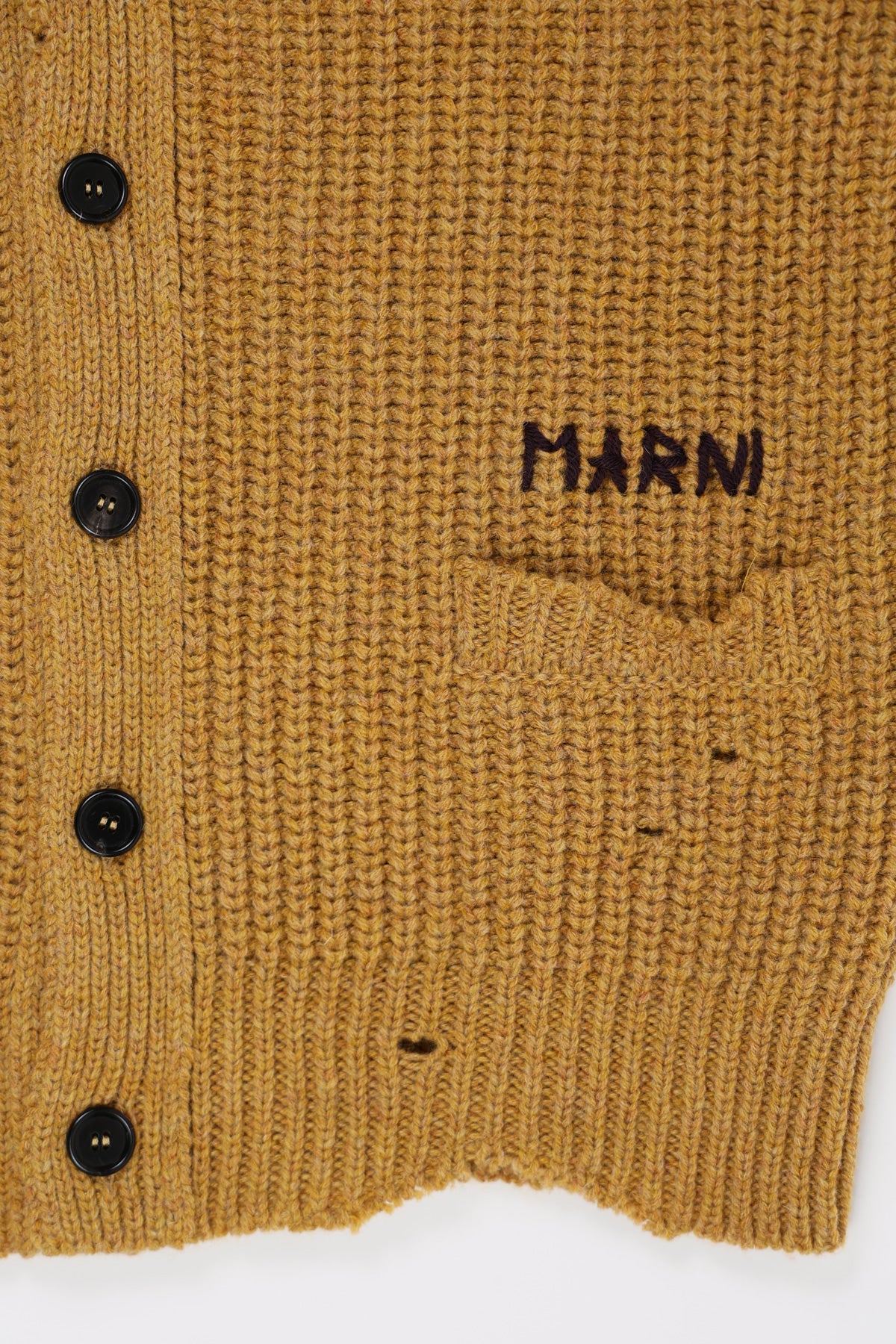 Marni - Broken Fisherman Cardigan - Maize - Canoe Club