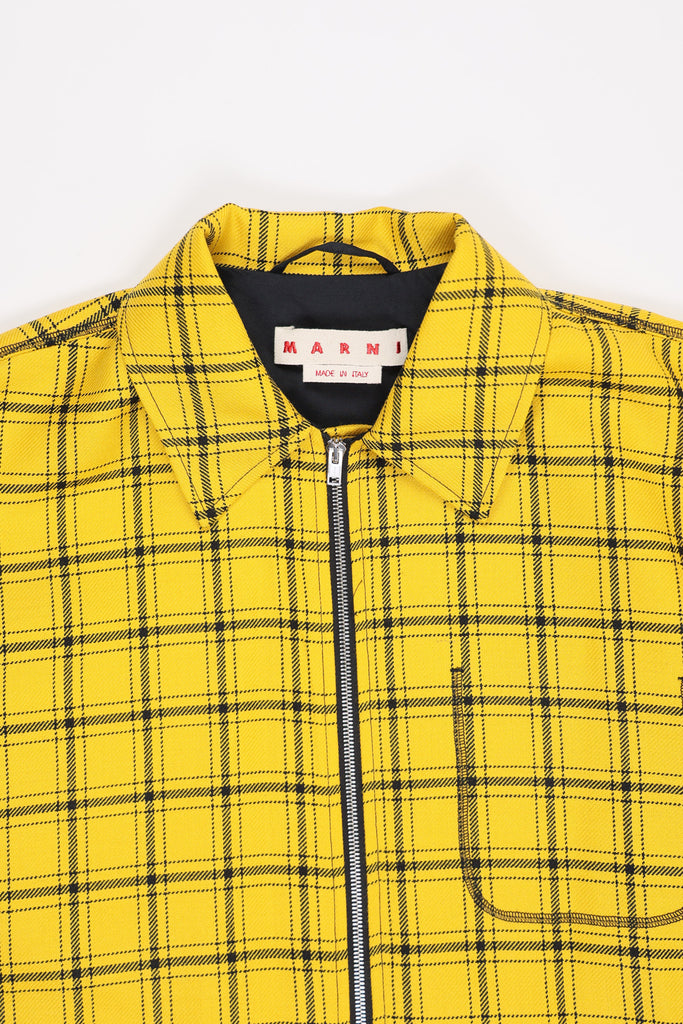 Marni - Checked Wool Jacket - Yellow - Canoe Club