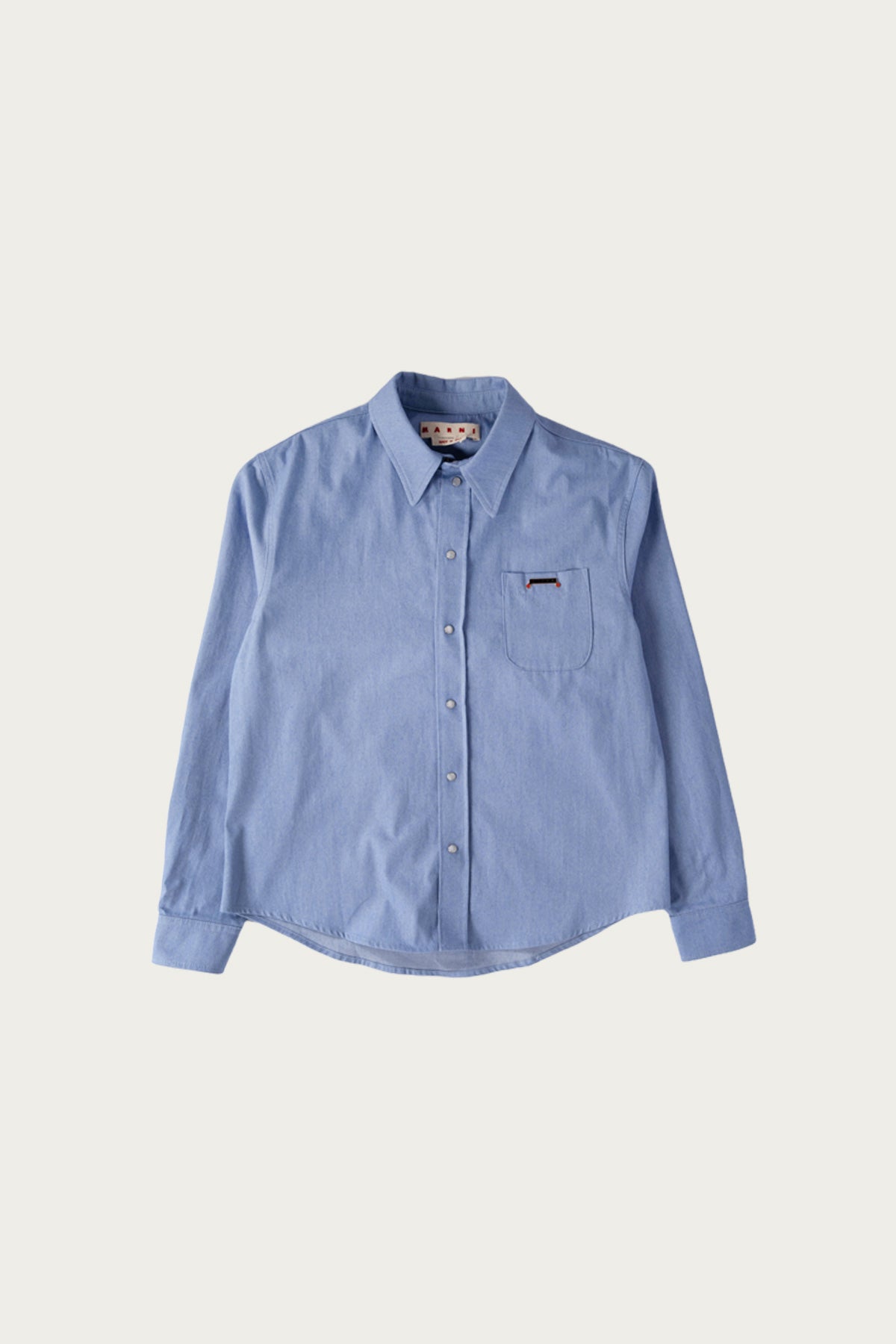 Marni - Colored Light Denim Western Shirt - Iris Blue - Canoe Club