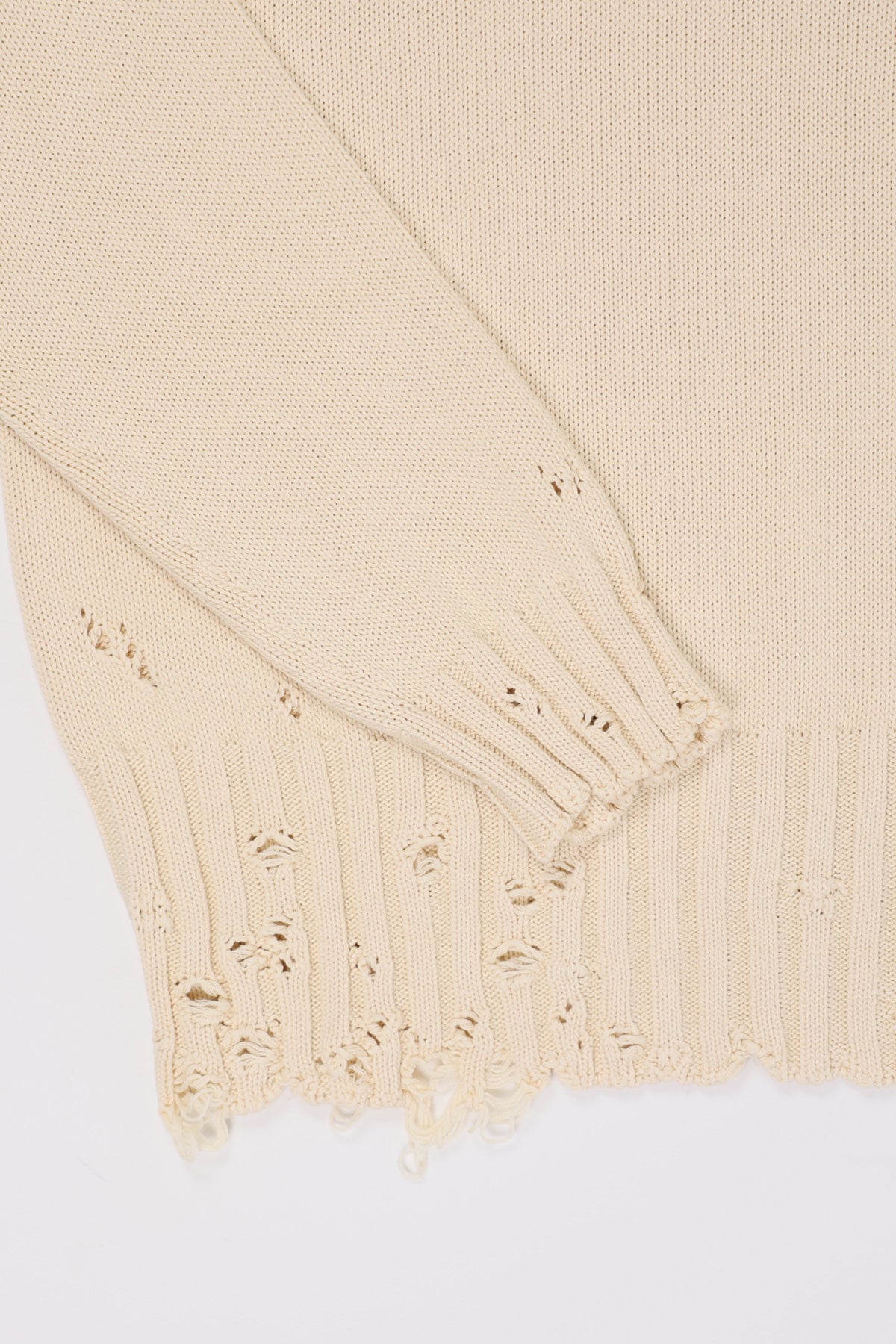 Marni - Dishevelled Cotton Sweater - Stone White - Canoe Club