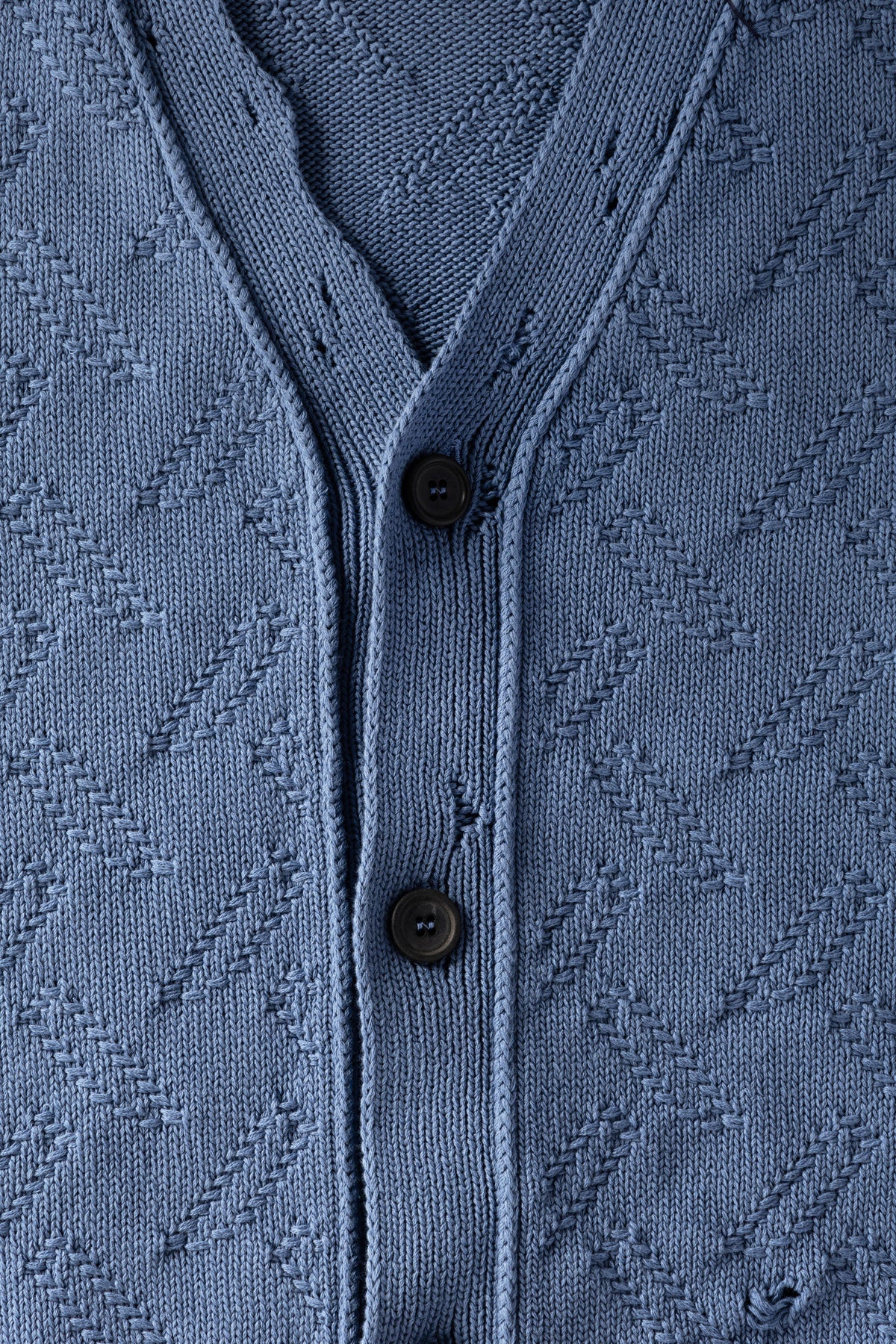Marni - Jacquard Dishevelled Cotton 5G Cardigan - Sapphire Blue - Canoe Club