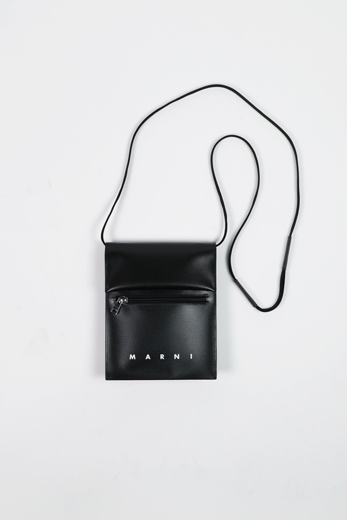Marni - Logo Pouch on Strap - Black/White - Canoe Club