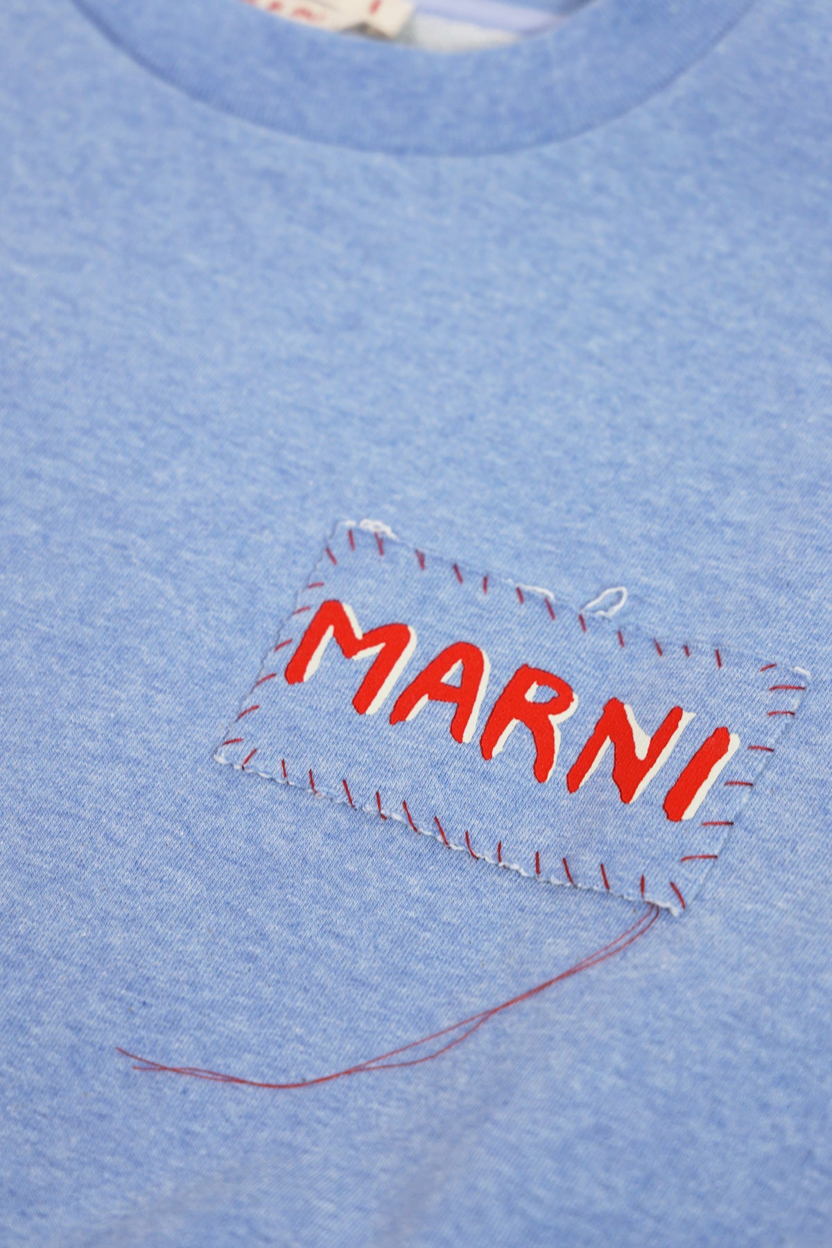 Marni - Loopback Cotton Crewneck Sweater - Light Blue - Canoe Club