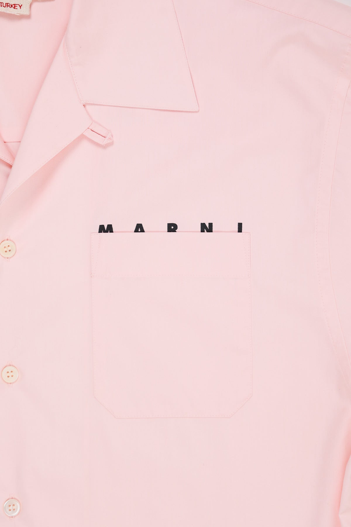 Marni - Poplin Logo Camp Shirt - Pink Gummy - Canoe Club