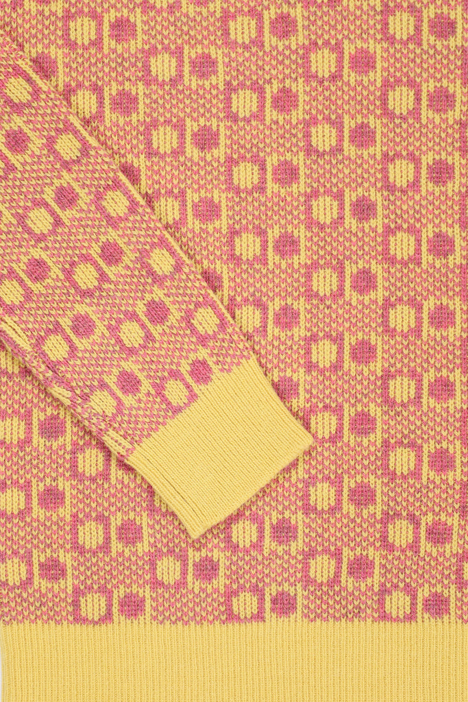Marni - Shetland Wool Roundneck Sweater - Pink/Yellow - Canoe Club