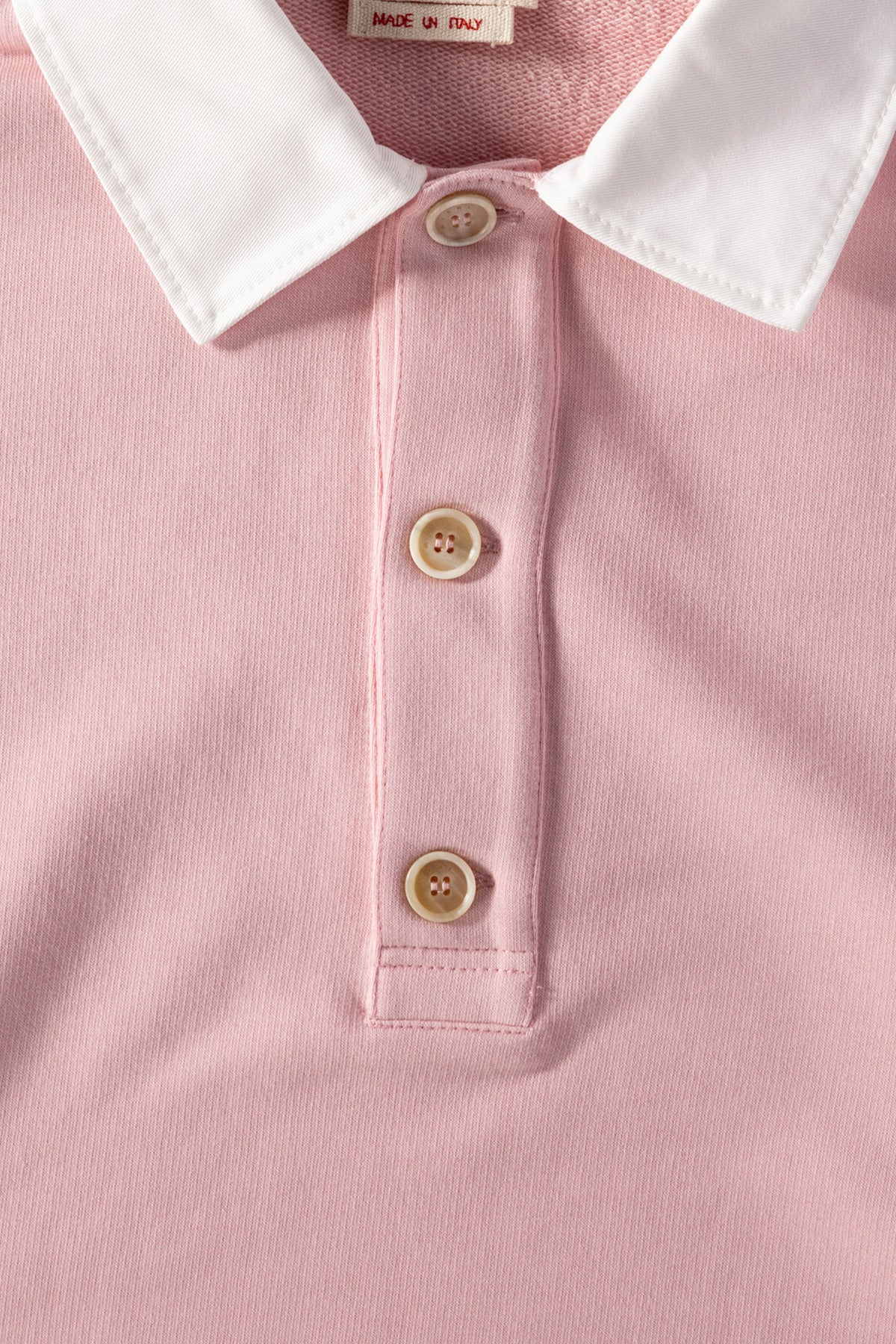 Marni - Two-Tone Polo Sweatshirt - Pink/White - Canoe Club