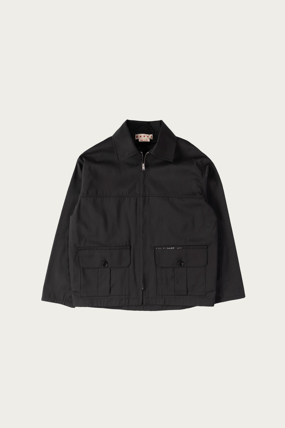 Marni - Water Repellent Taffeta Zip Jacket - Black - Canoe Club