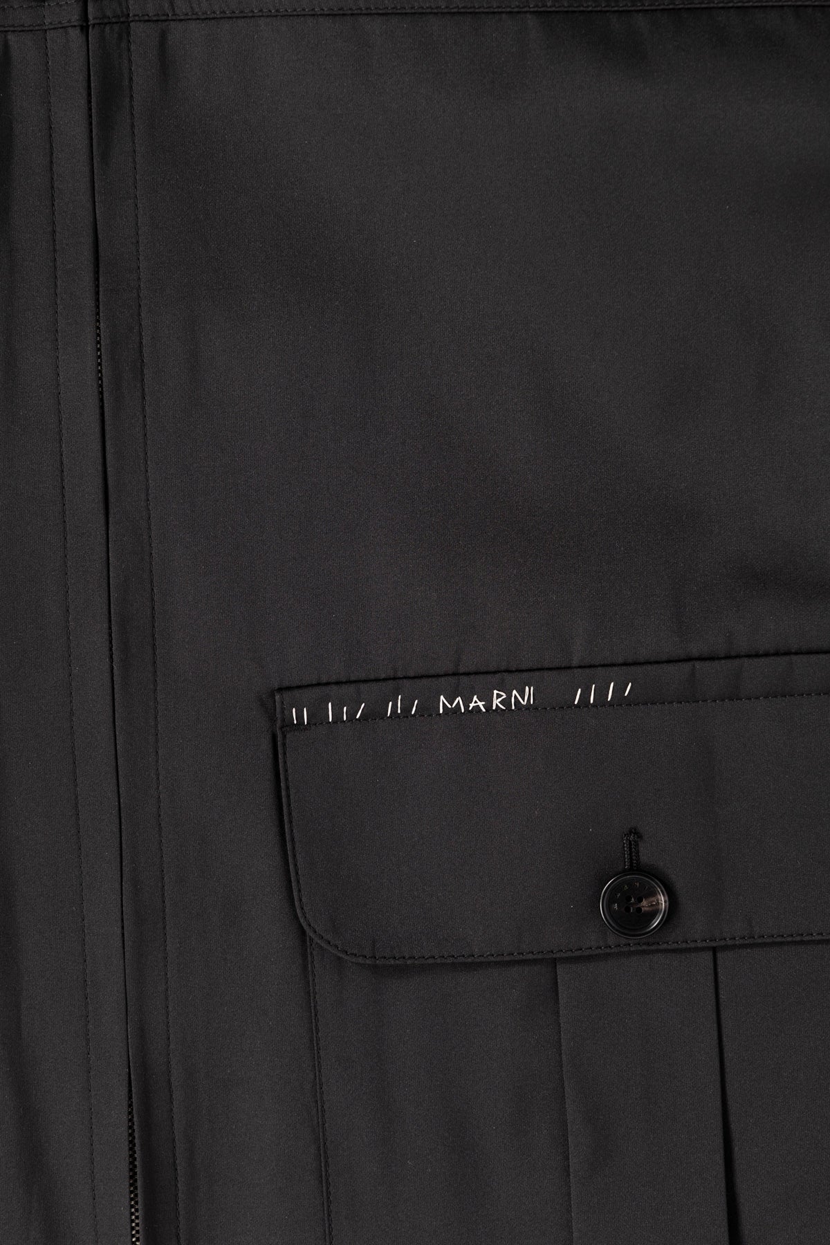 Marni - Water Repellent Taffeta Zip Jacket - Black - Canoe Club