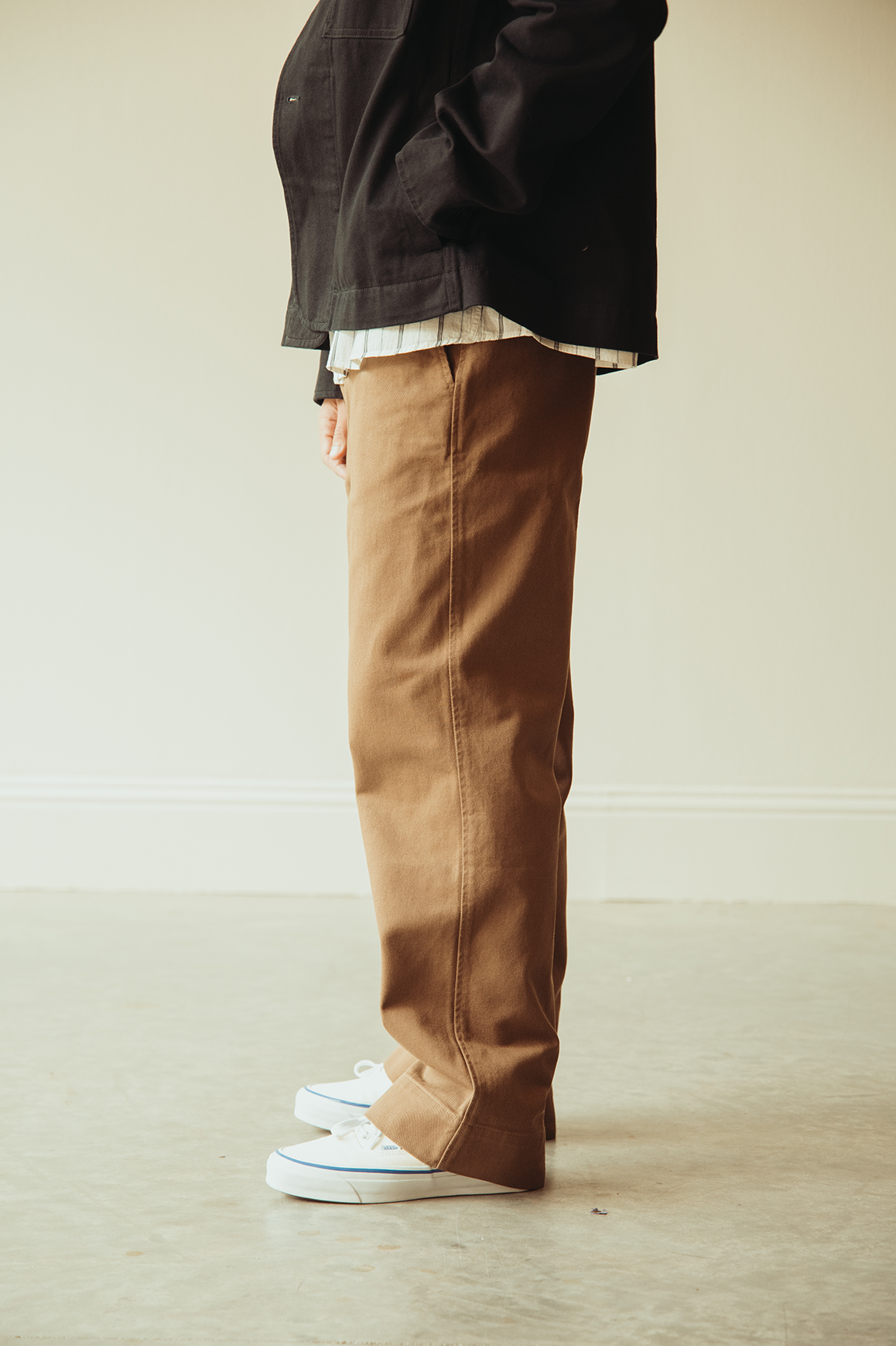 Margaret Howell - MHL Simple Trousers - Tobacco Raised Cotton Drill - Canoe Club