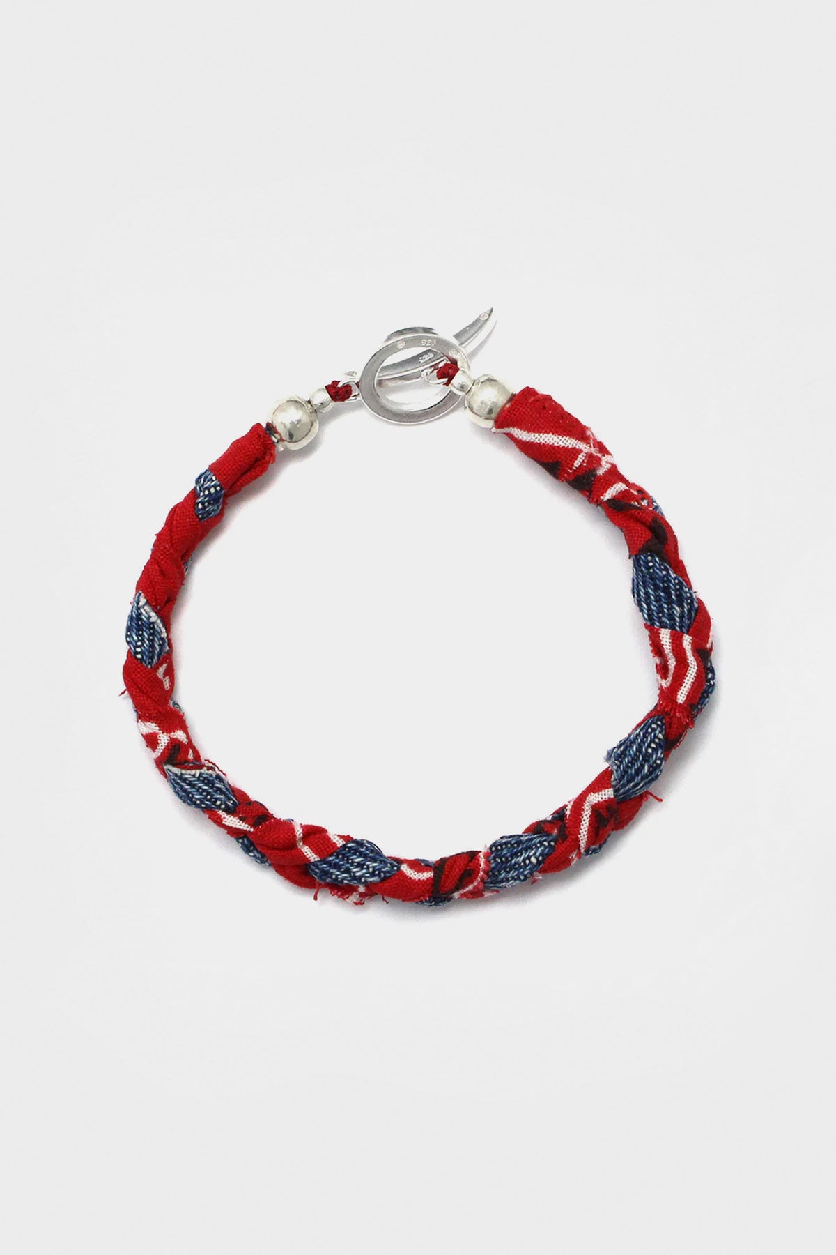 Mikia - Vintage Denim/Bandana Bracelet - Red - Canoe Club