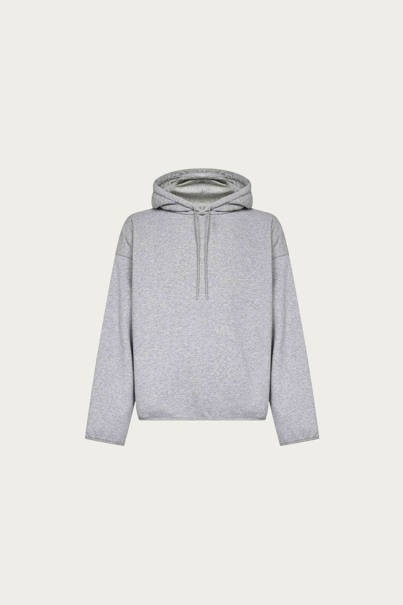 MM6 Maison Margiela Flat Hem Hoodie | Heather Grey | Canoe Club