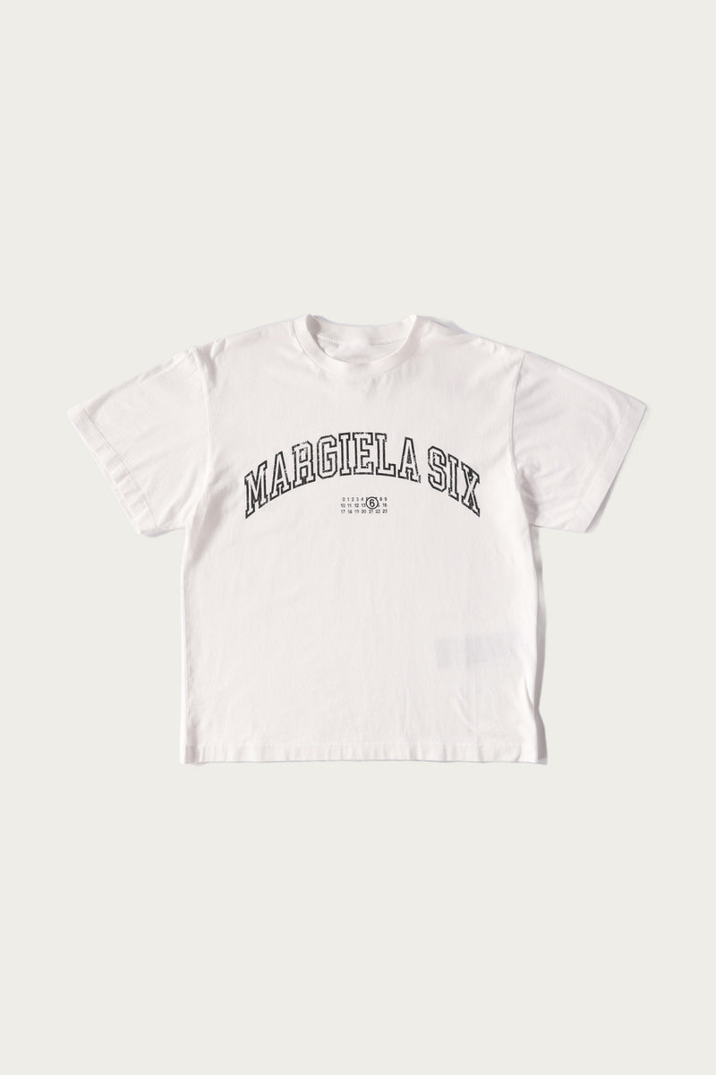MM6 Logo Varsity Tee | White | Canoe Club