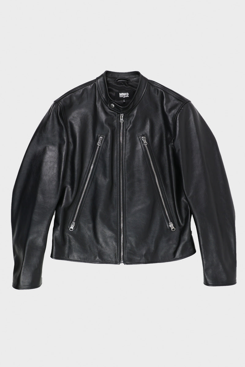 MM6 Maison Margiela Cafe Racer Zip Jacket | Black | Canoe Club