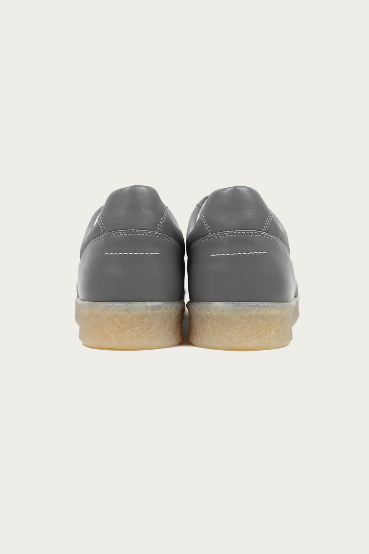 MM6 Maison Margiela - Leather 6 Court Sneakers - Grey - Canoe Club