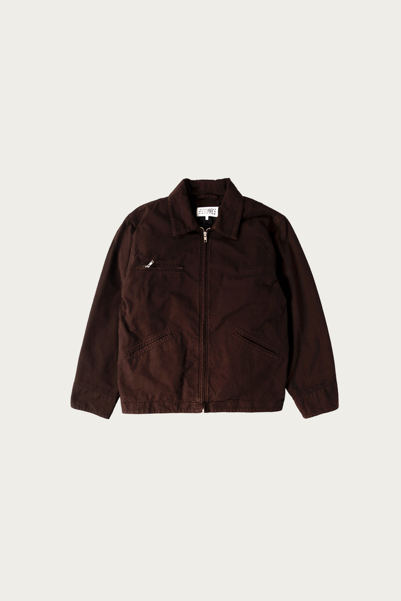 MM6 Maison Margiela Numerals Work Jacket | Chocolate Brown | Canoe