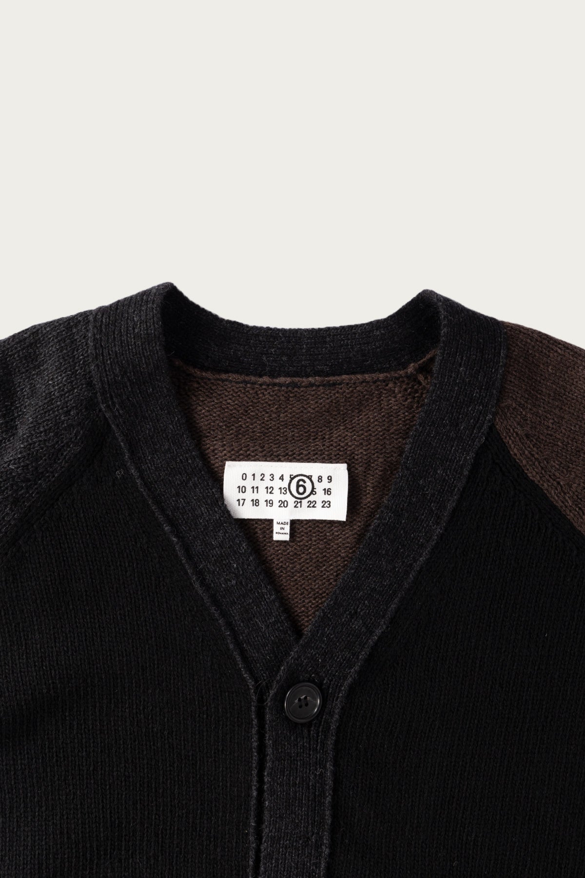 MM6 Maison Margiela - Two-Tone Cardigan - Black/Brown - Canoe Club