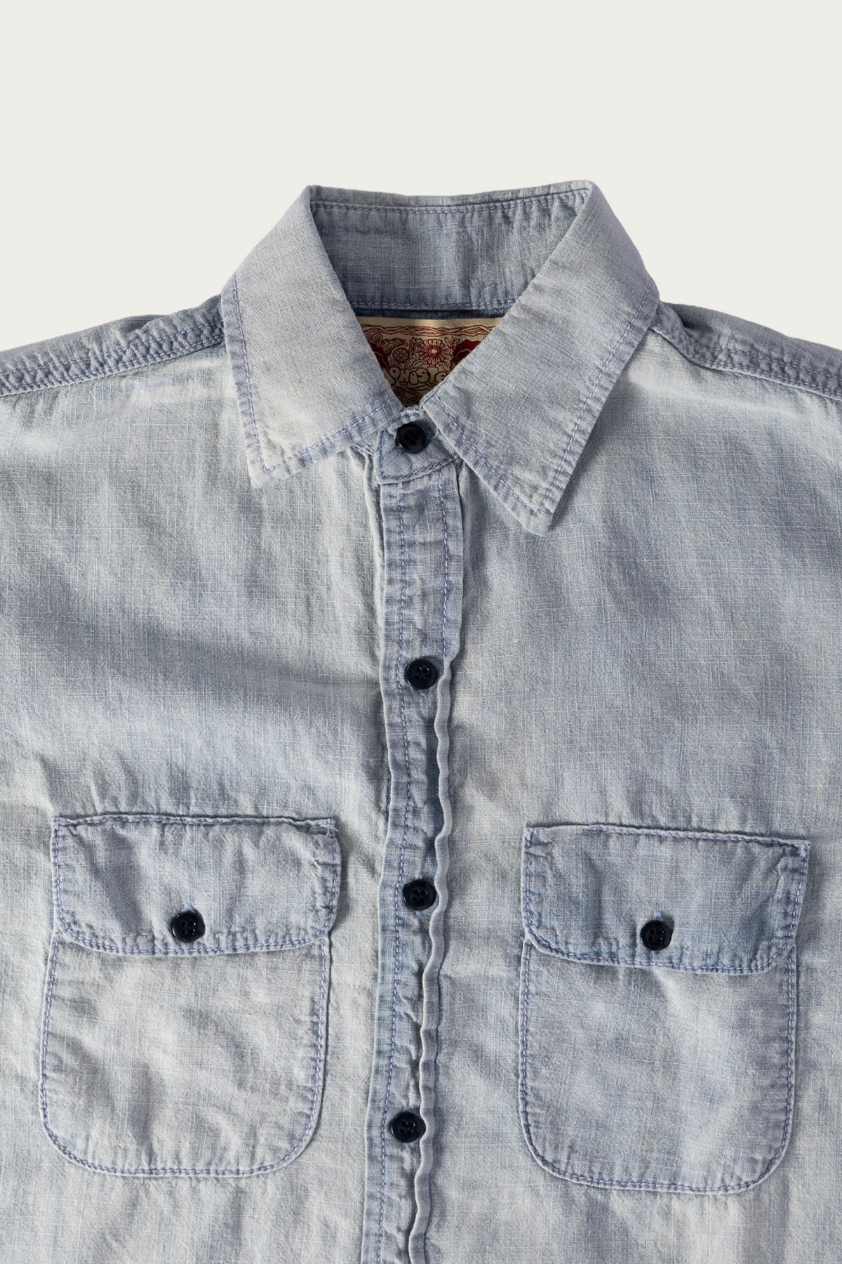 Monostereo - Raw Hem Hemp Chambray LS Shirt - Light Wash - Canoe Club