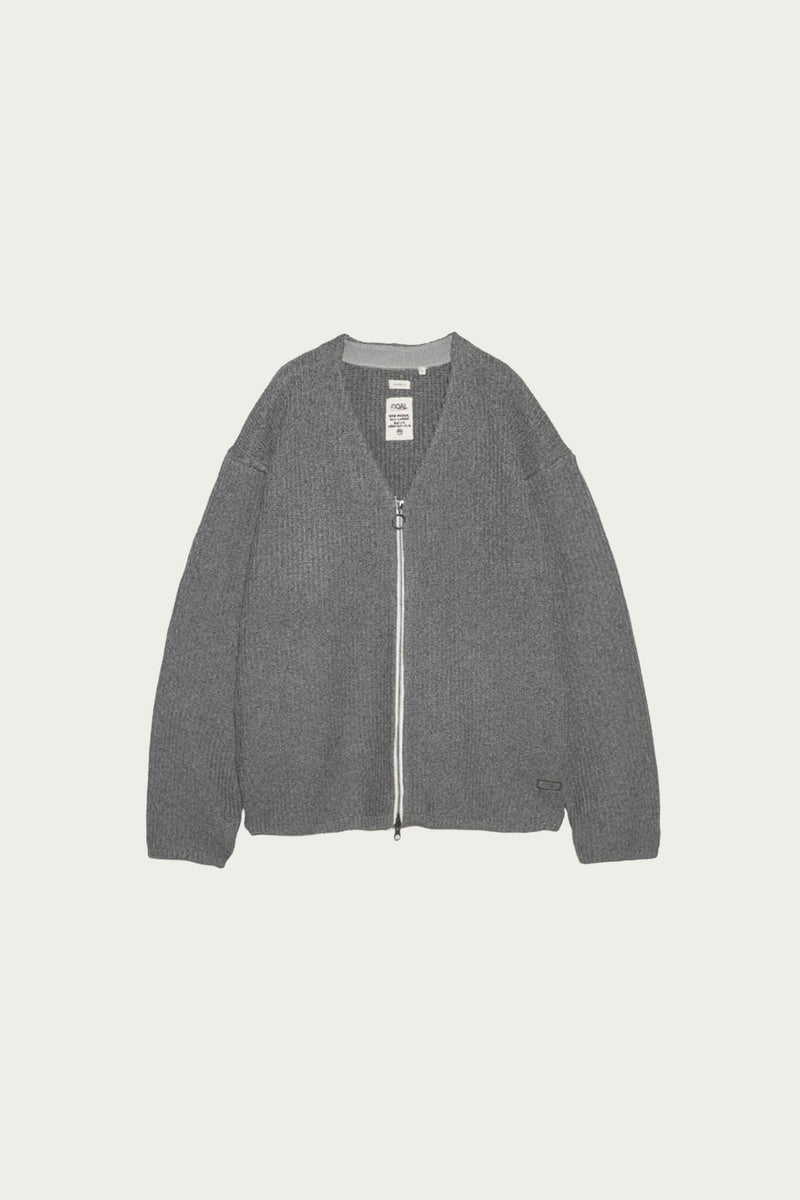 Nanamica 5G Zip Cardigan | Heather Grey | Canoe Club