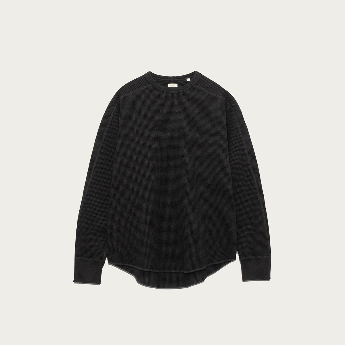 Nanamica Crew Neck Thermal Sweat | Black | Canoe Club