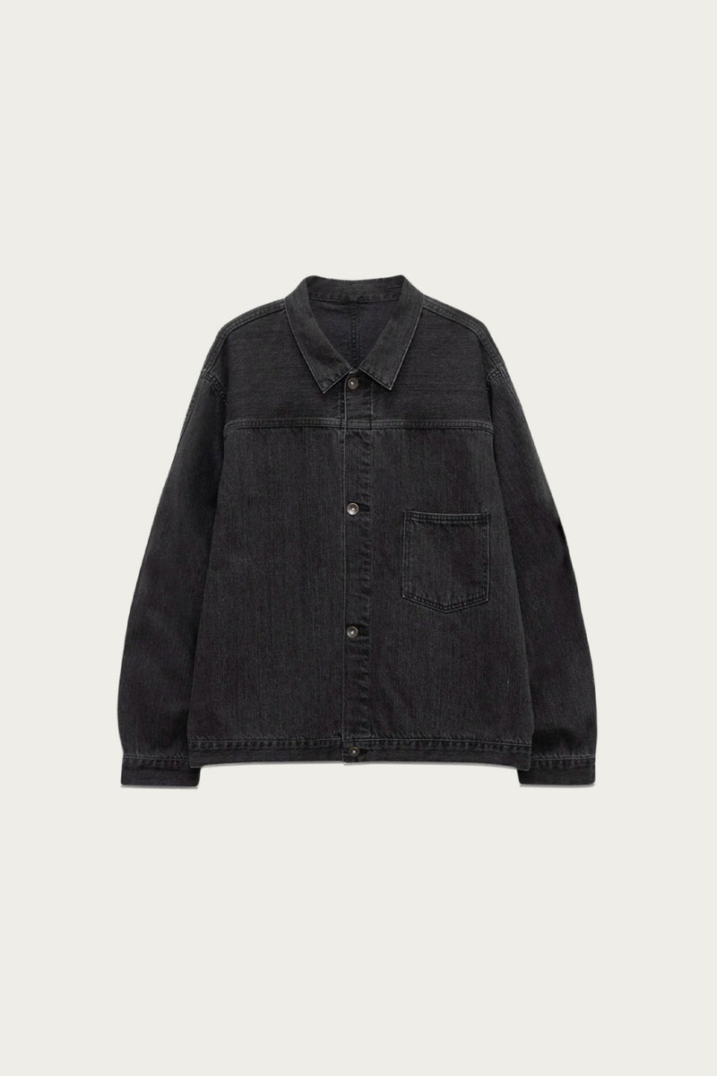 Nanamica Short Denim Jacket | Grey | Canoe Club