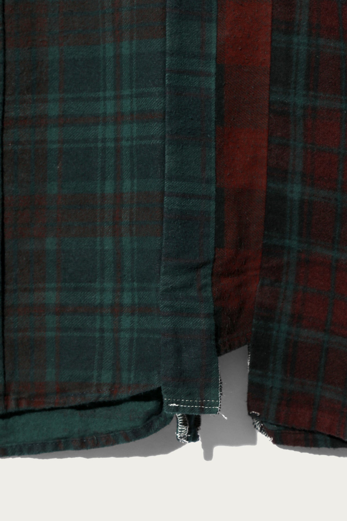 Needles - Flannel Shirt/Overdyed 7 Cut Shirt - Green - Canoe Club