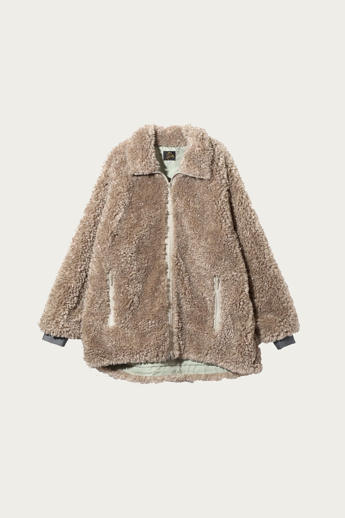 Needles - S. C. Fur Jacket - Beige Poly Curly Fur - Canoe Club