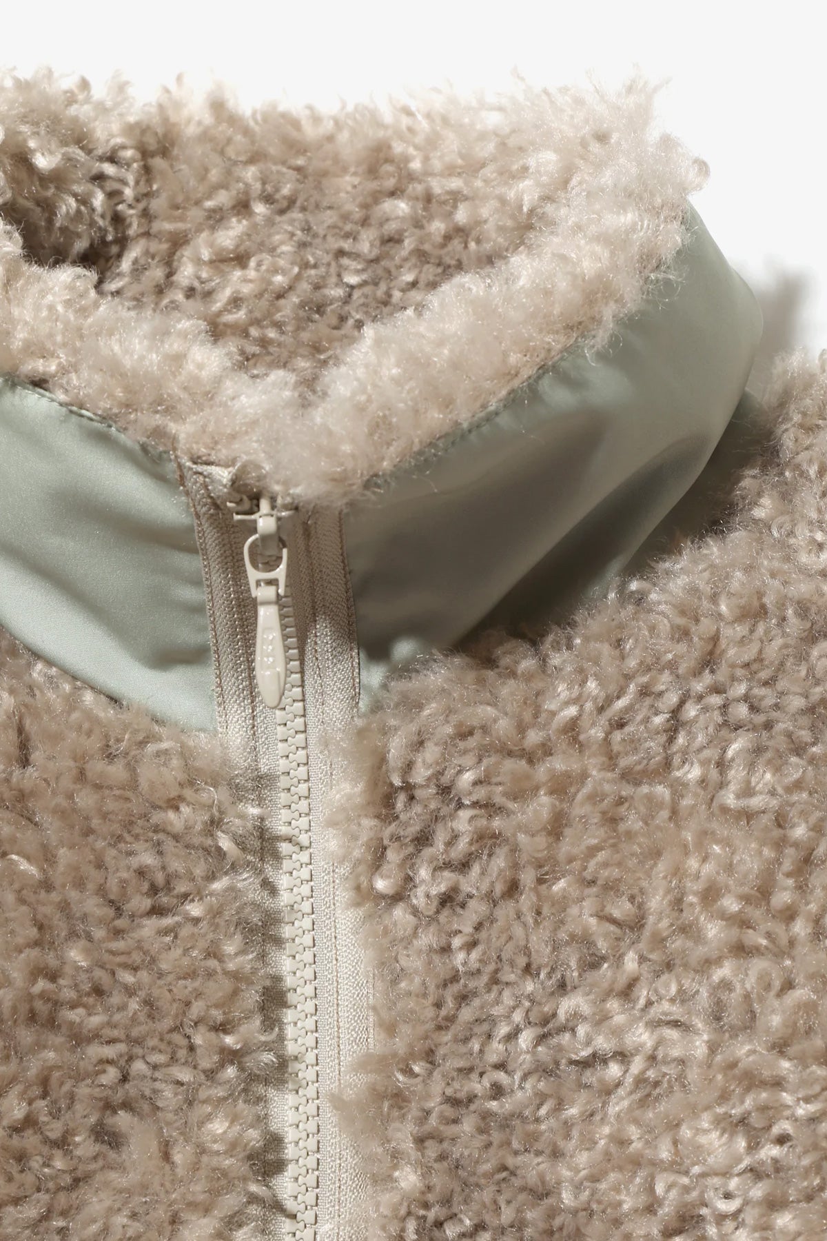 Needles - S. C. Fur Jacket - Beige Poly Curly Fur - Canoe Club
