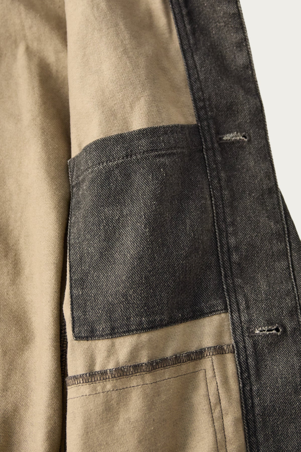CONFECT - Cotton Linen Pigment Coated Blouson - Ink Black - Canoe Club