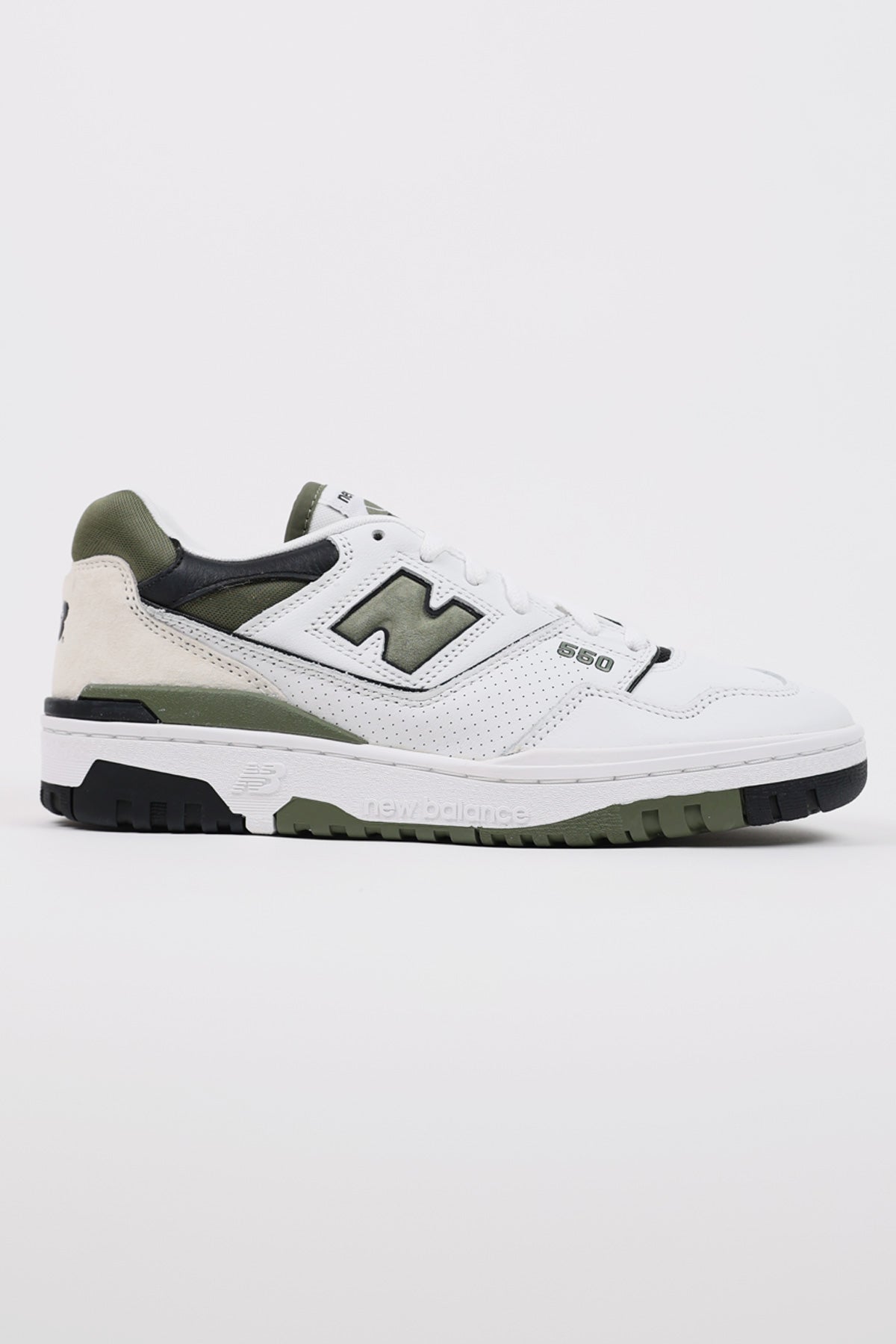 New Balance - 550 - White/Dark Olivine - Canoe Club
