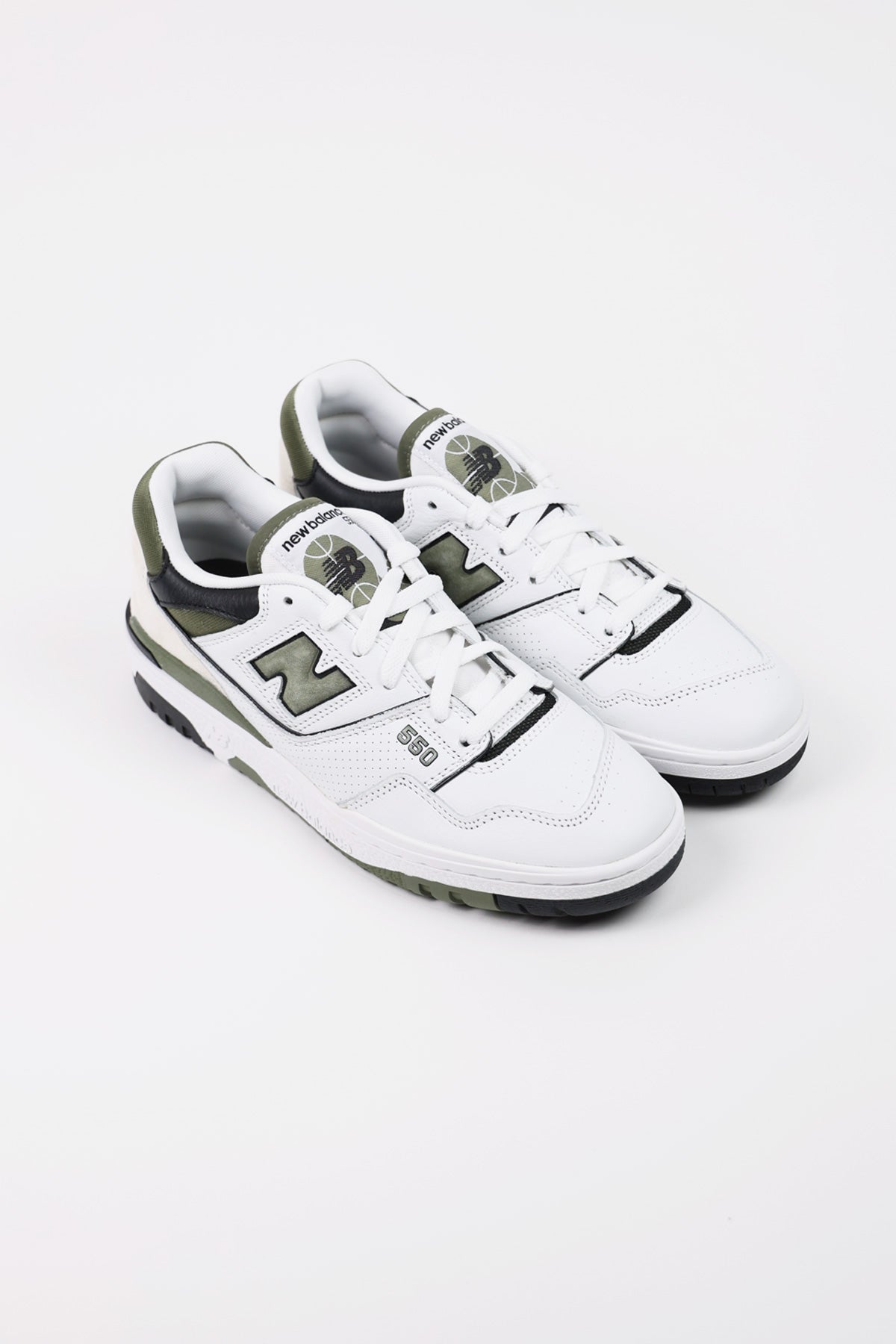 New Balance - 550 - White/Dark Olivine - Canoe Club