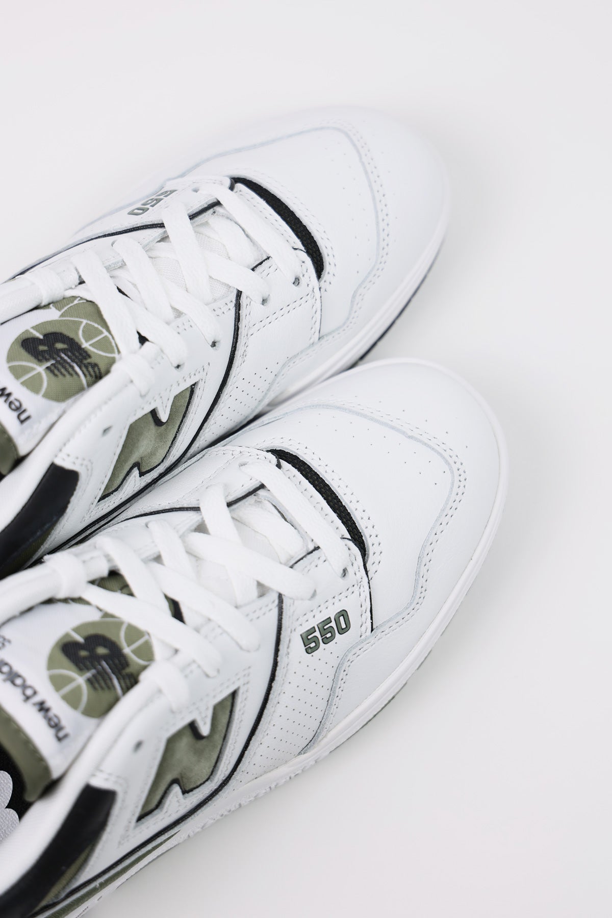 New Balance - 550 - White/Dark Olivine - Canoe Club