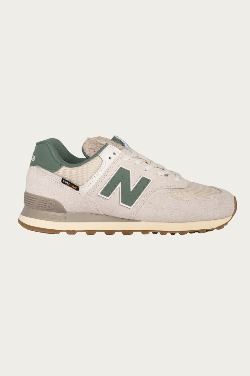 Balance 574 Lacet New Balance Kaki Men's 574 Lace Up Sneaker Calcium/Dark Silver Me