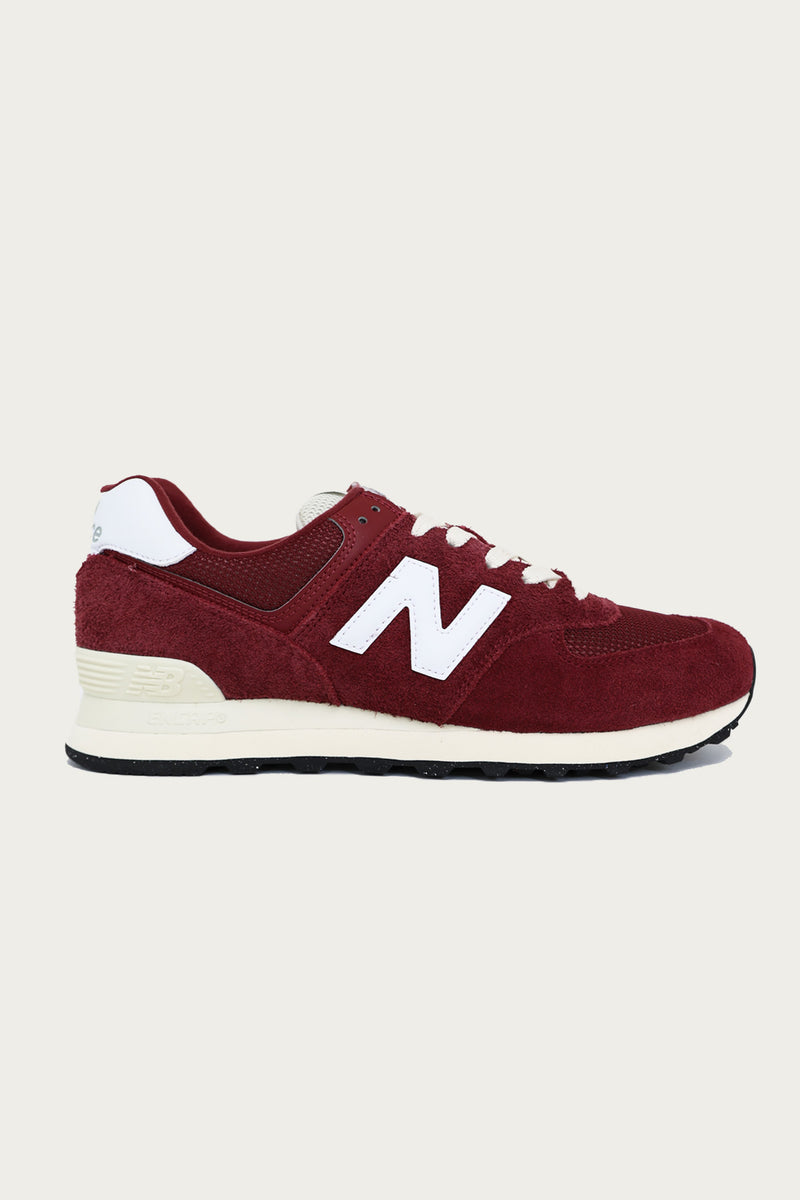New Balance 574 Burgundy Suede Canoe Club