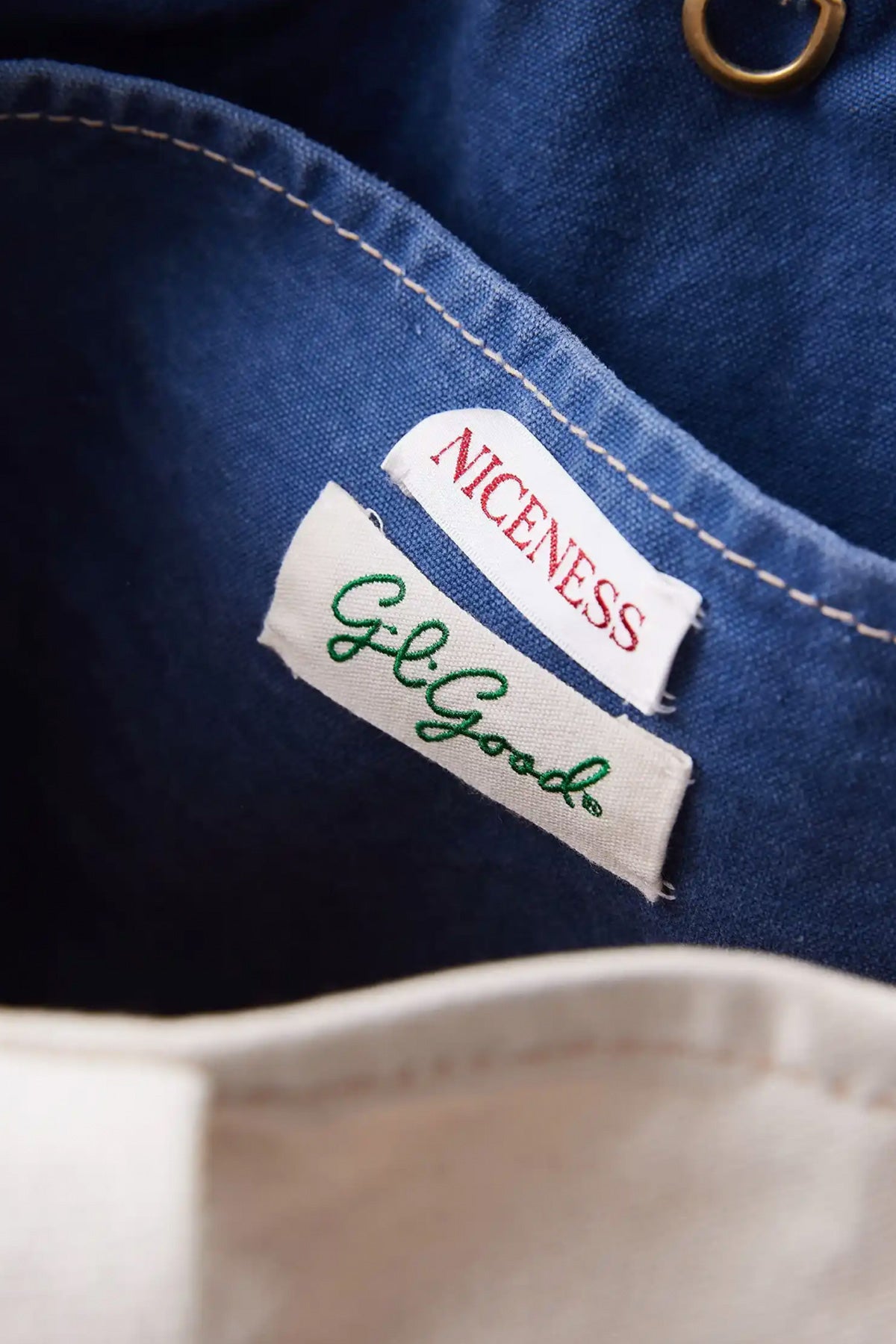 Niceness - L. Lesh Shoulder Tote Bag - Navy - Canoe Club