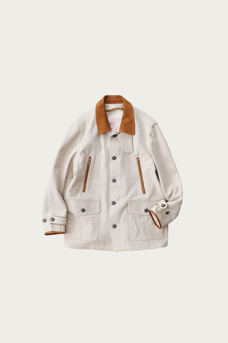 Niceness Loran Herringbone Hunting Jacket | Khaki | Canoe Club