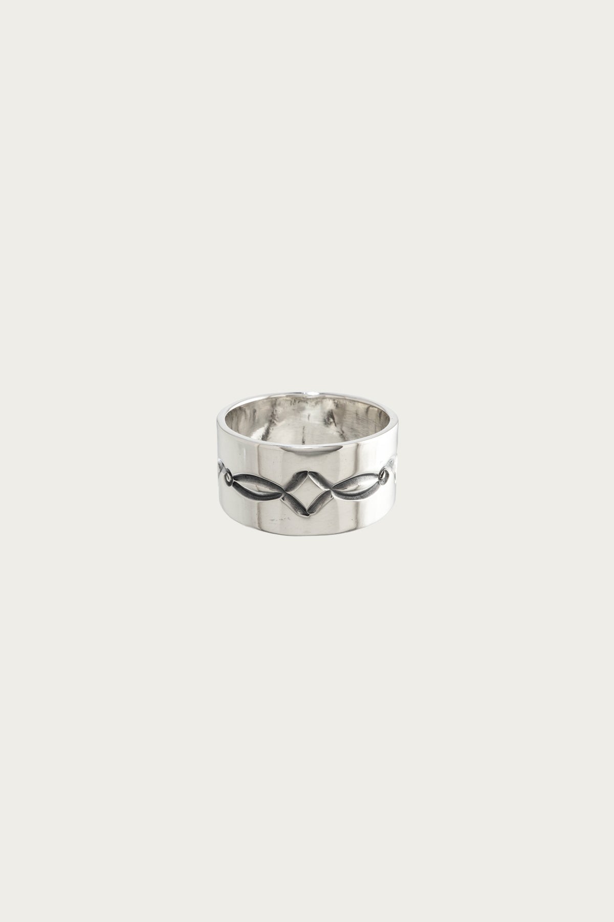 North Works - Silver Stamp Ring - Zig Zag - Canoe Club