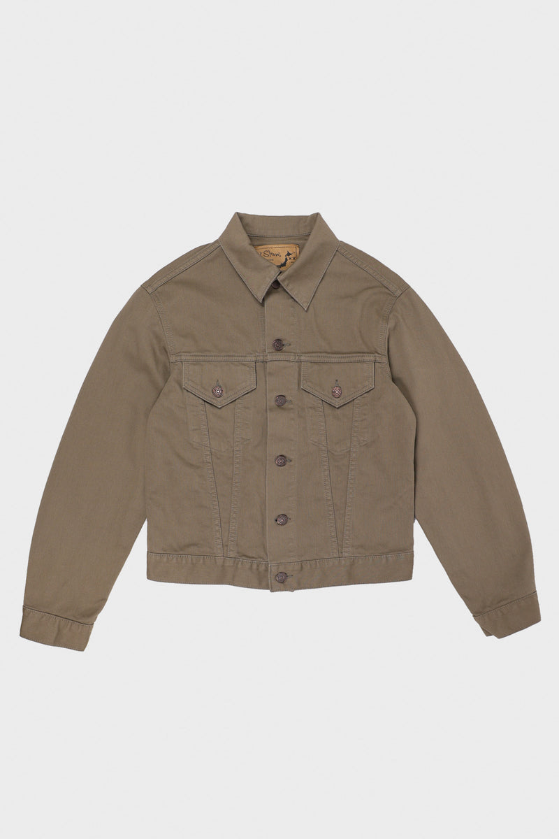 OrSlow 60's Cotton Pique Jacket | Dusty Olive | Canoe Club