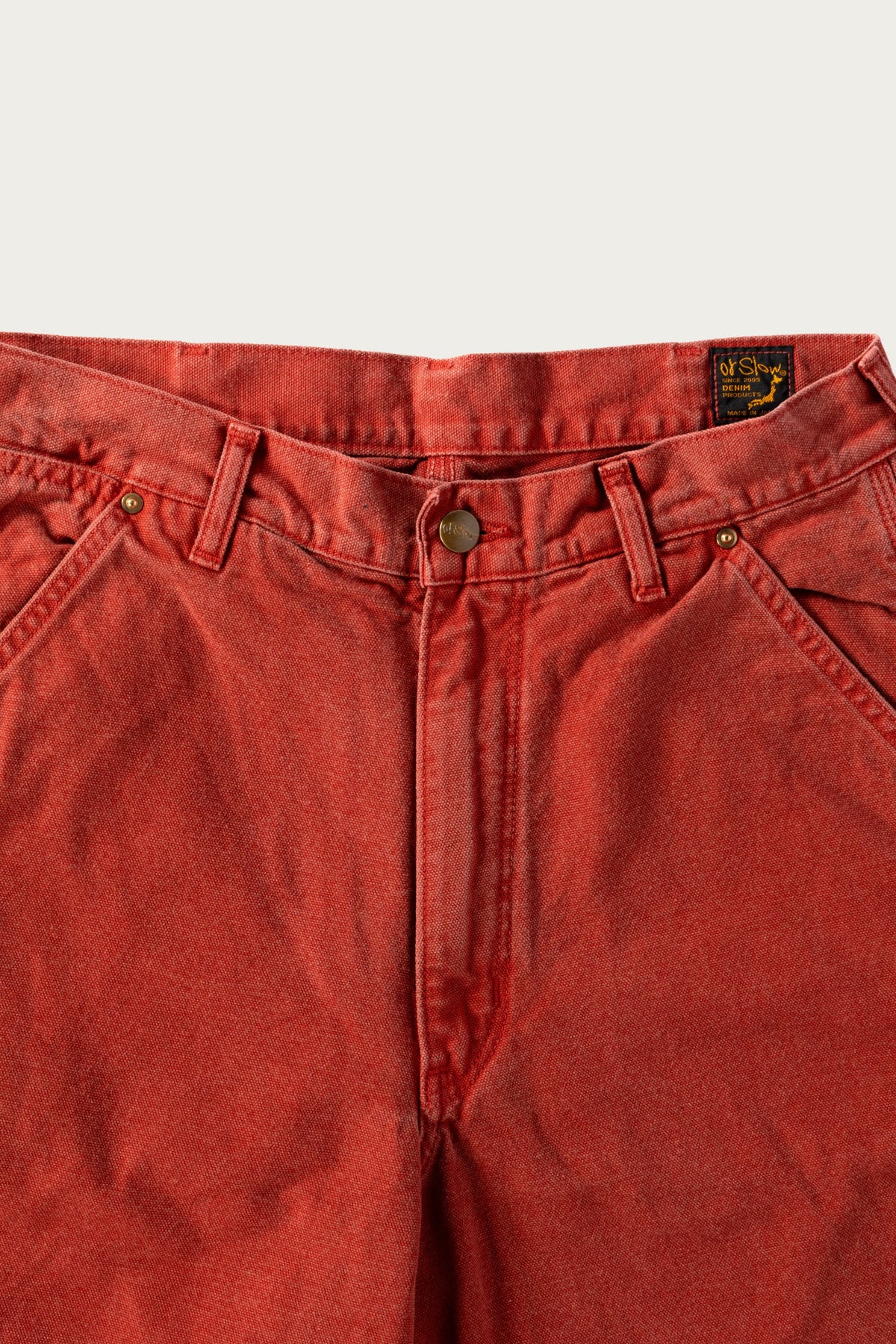 orSlow - Dad's Fit Oxford Painter Pants - Red - Canoe Club